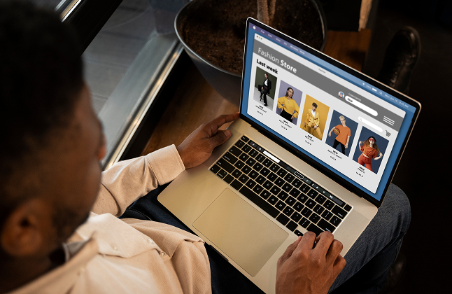 Customer shopping for technology online